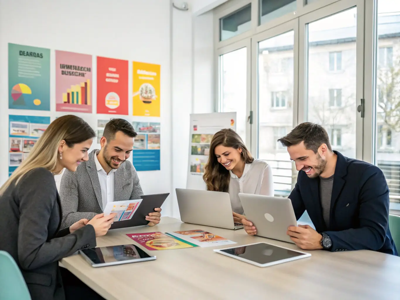 An image depicting a well-crafted communication strategy, showing clear messaging and effective brand storytelling for an event planning business.